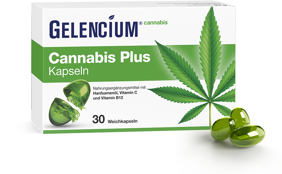 Gelencium Cannabis Packung mit Kapseln